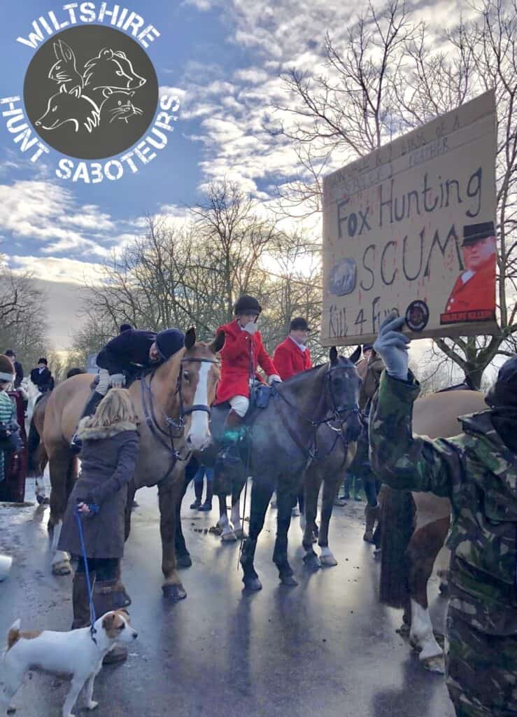 Boxing Day Protest, 2022 - The Avon Vale meet at Lacock for the final time.