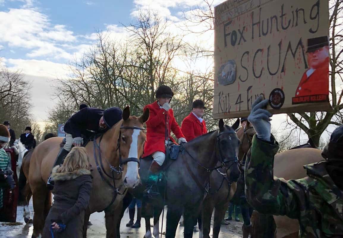 Boxing Day Protest, 2022 - The Avon Vale meet at Lacock for the final time.