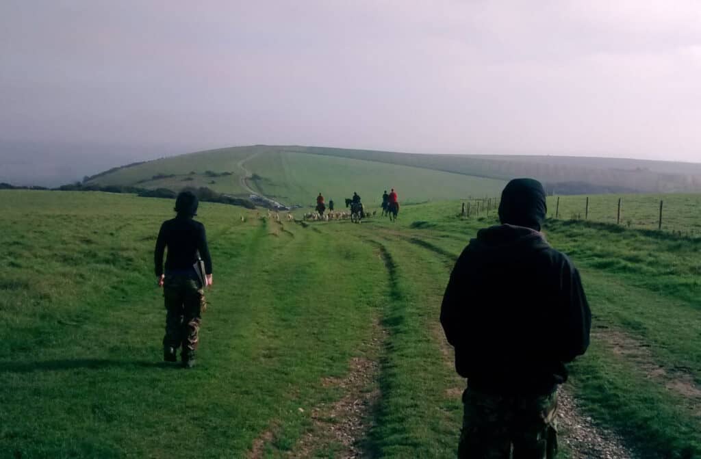 Sabs track the SDEH along the South Downs Way