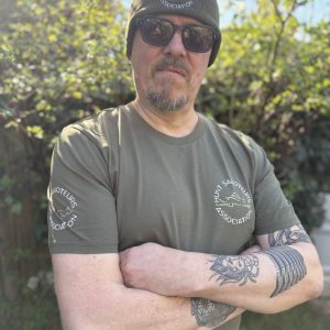 Khaki Tee With Hare Logo